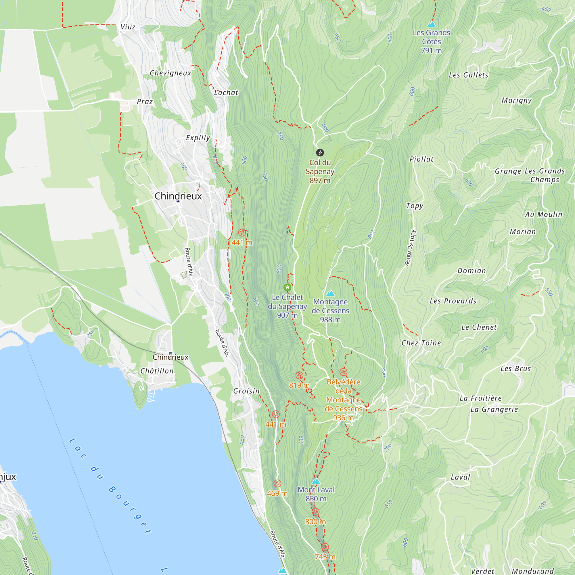 Le Chalet du Sapenay map