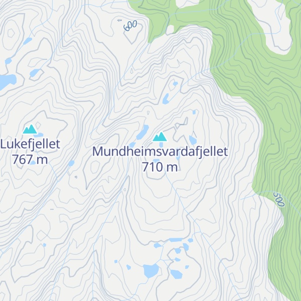 Map of Vardefjellet