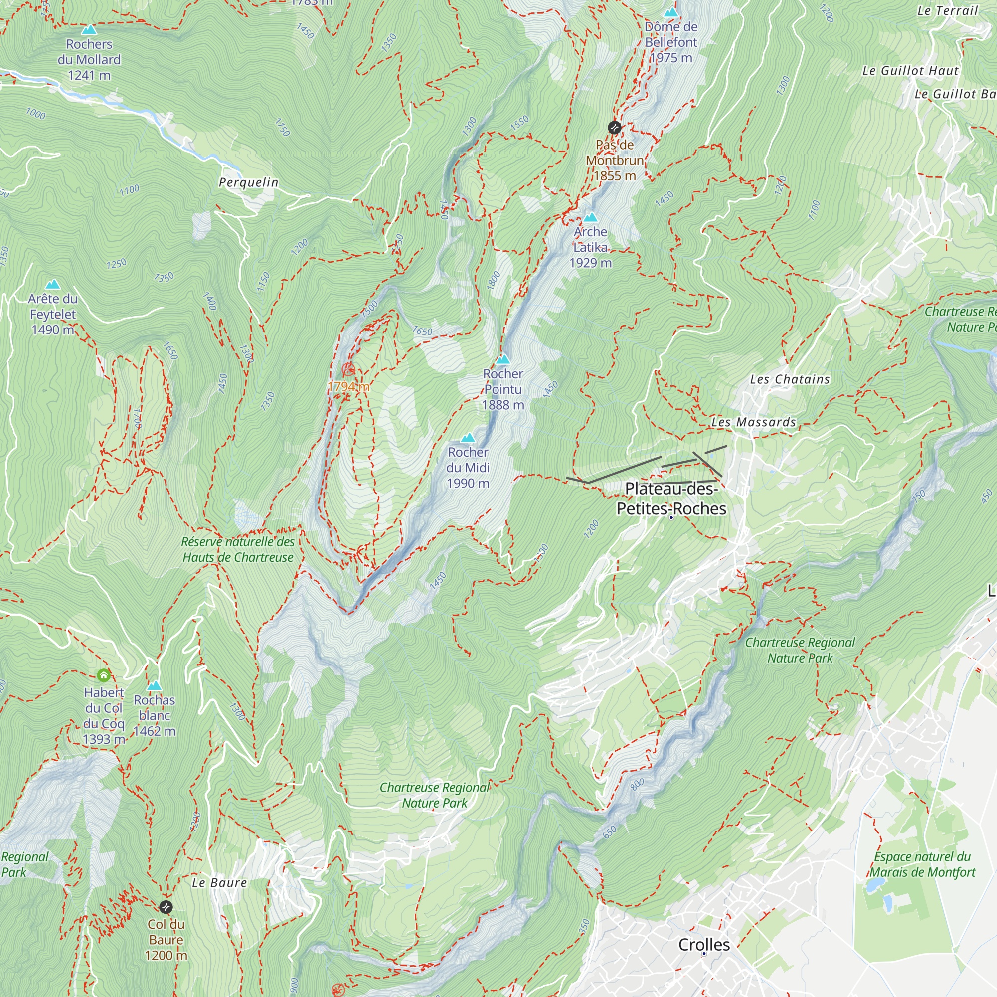 Cabane du Berger map