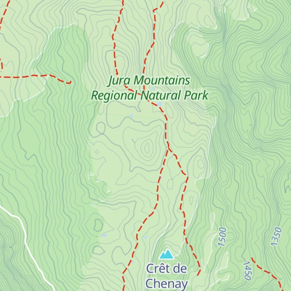 Map of Crêt du Milieu