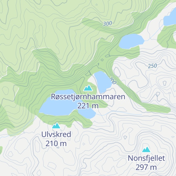 Map of Røssetjørnhammaren