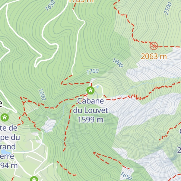 Map of Cabane du Louvet
