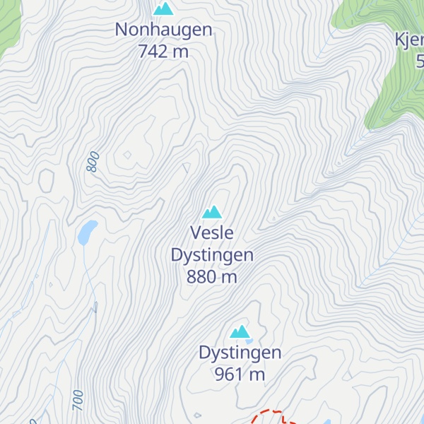 Map of Vesle Dystingen