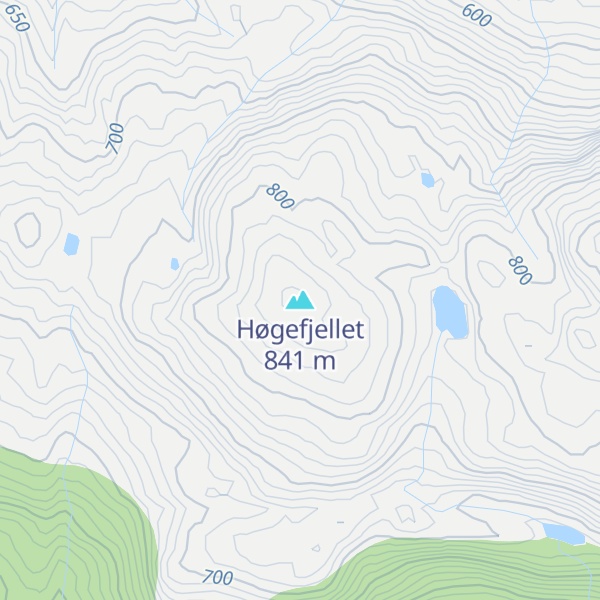Map of Høgefjellet