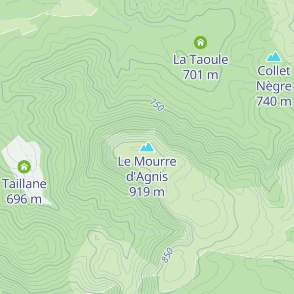 Map of Le Mourre d'Agnis