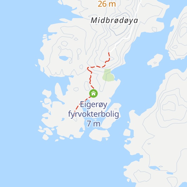 Map of Eigerøy fyrvokterbolig