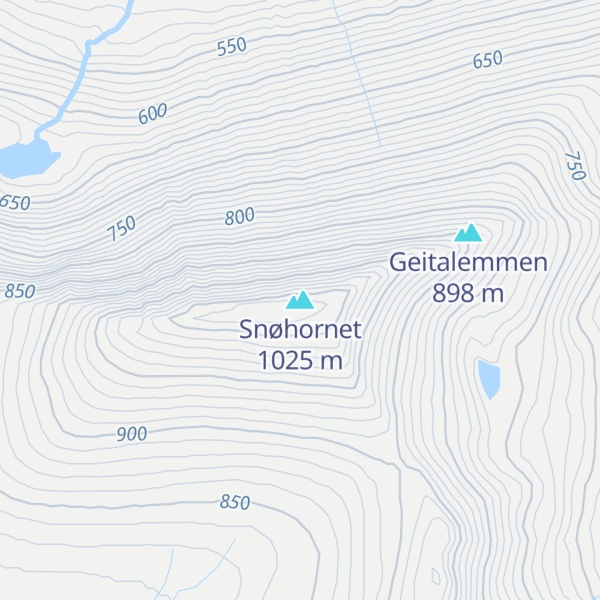 Map of Snøhornet