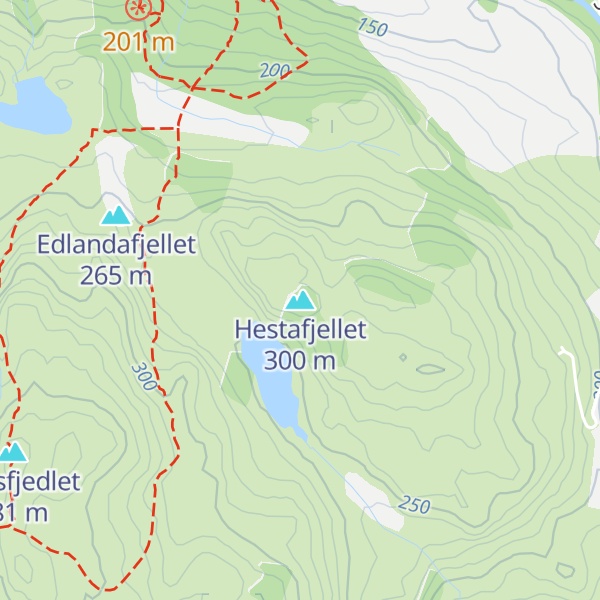 Map of Hestafjellet