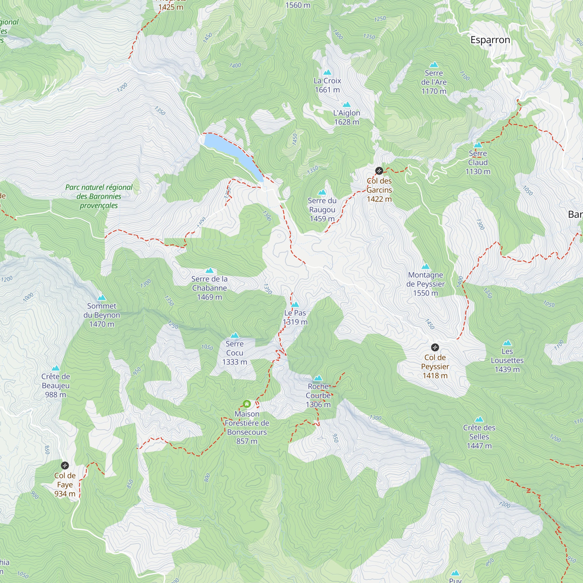 Gîte d'étape des Oustaus map