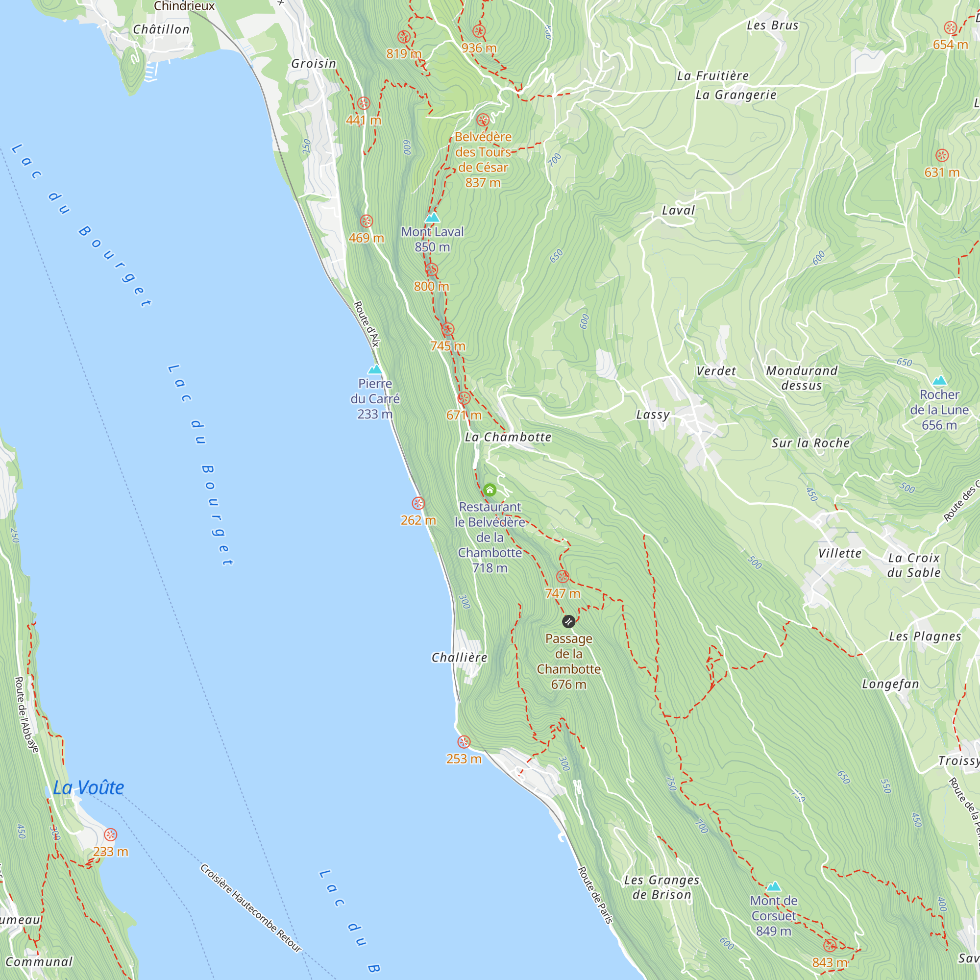 Restaurant le Belvédère de la Chambotte map