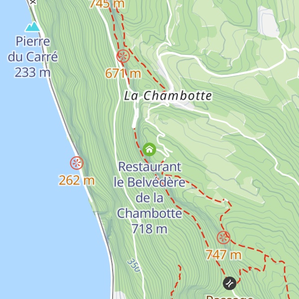 Map of Restaurant le Belvédère de la Chambotte
