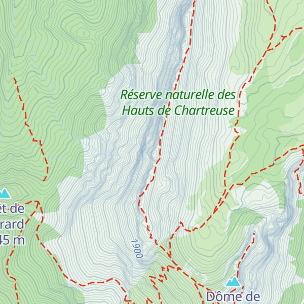 Map of Lance nord de Malissard