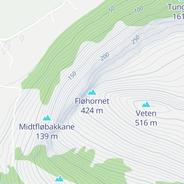Map of Fløhornet