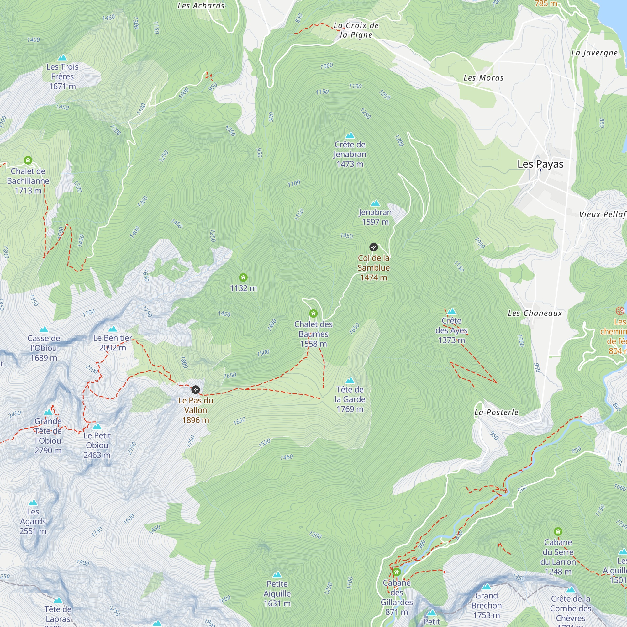Chalet des Baumes map