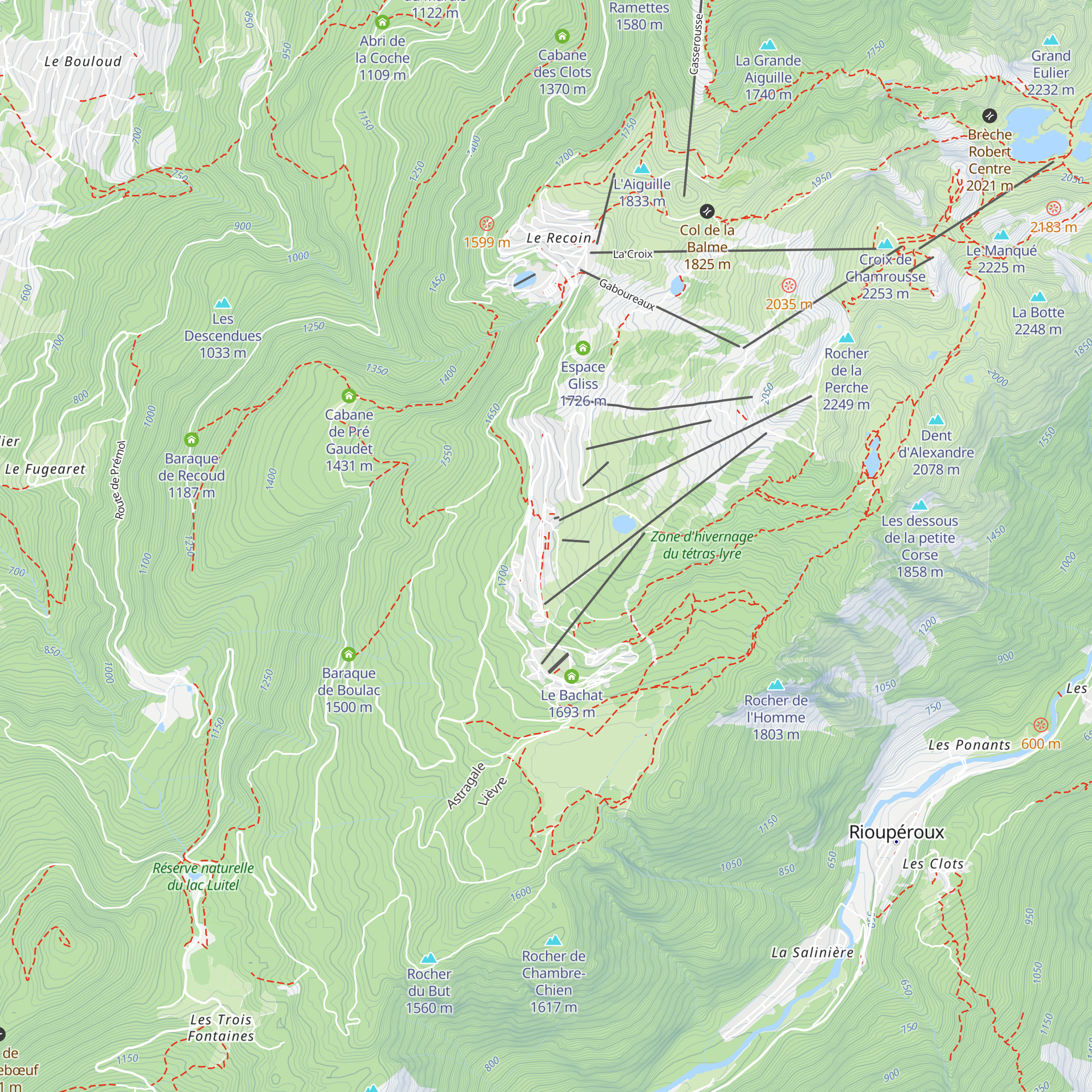 Office de tourisme de Chamrousse 1750 map