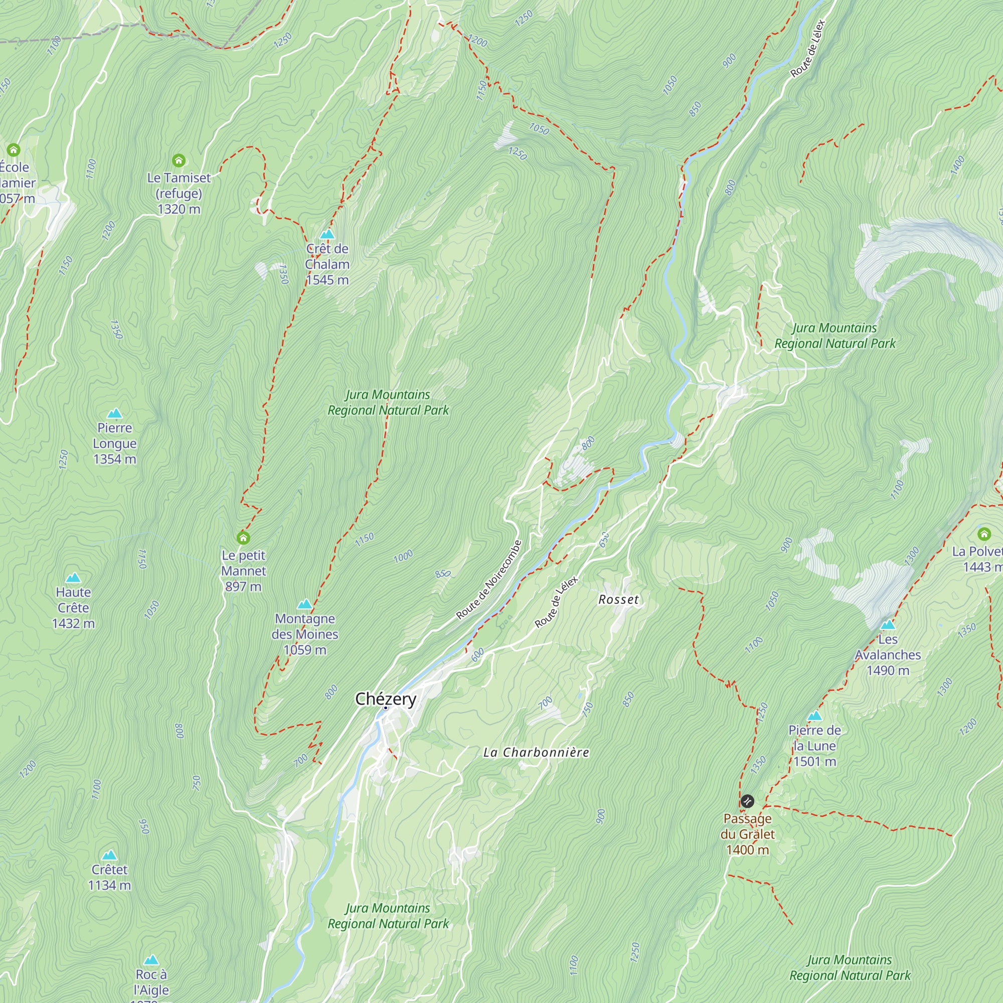 Gîte Le Tilleret map