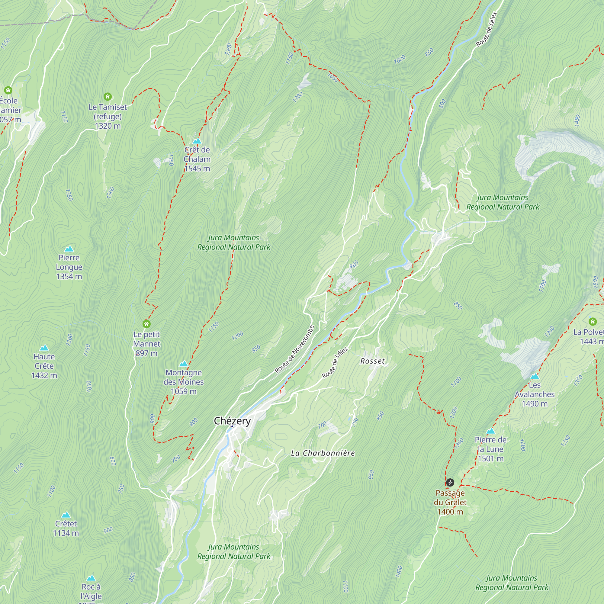 Gîte Le Tilleret map