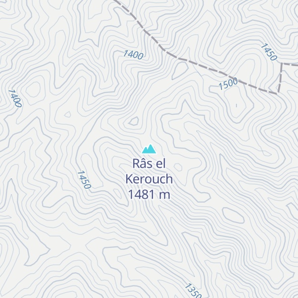Map of Râs el Kerouch