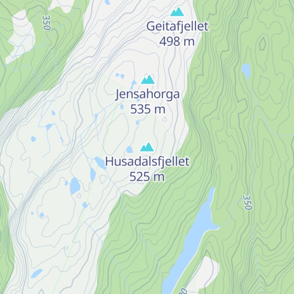 Map of Husadalsfjellet