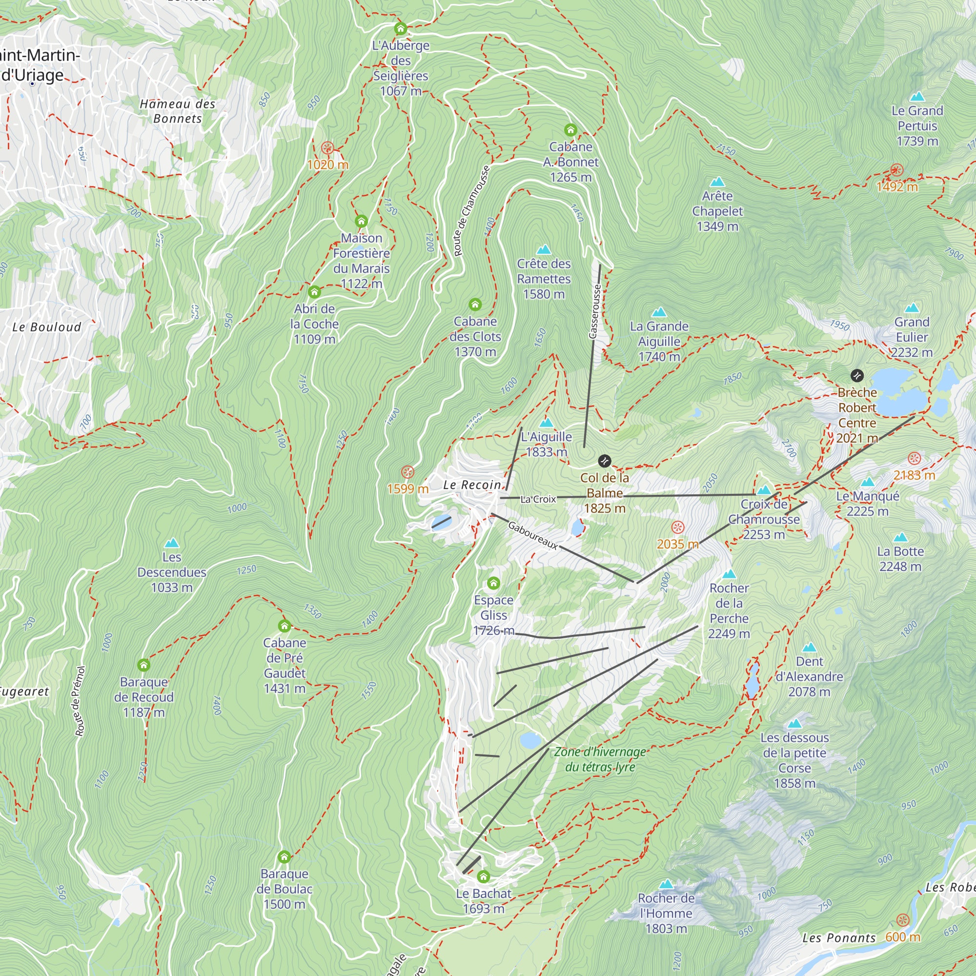 Les Gaboureaux map