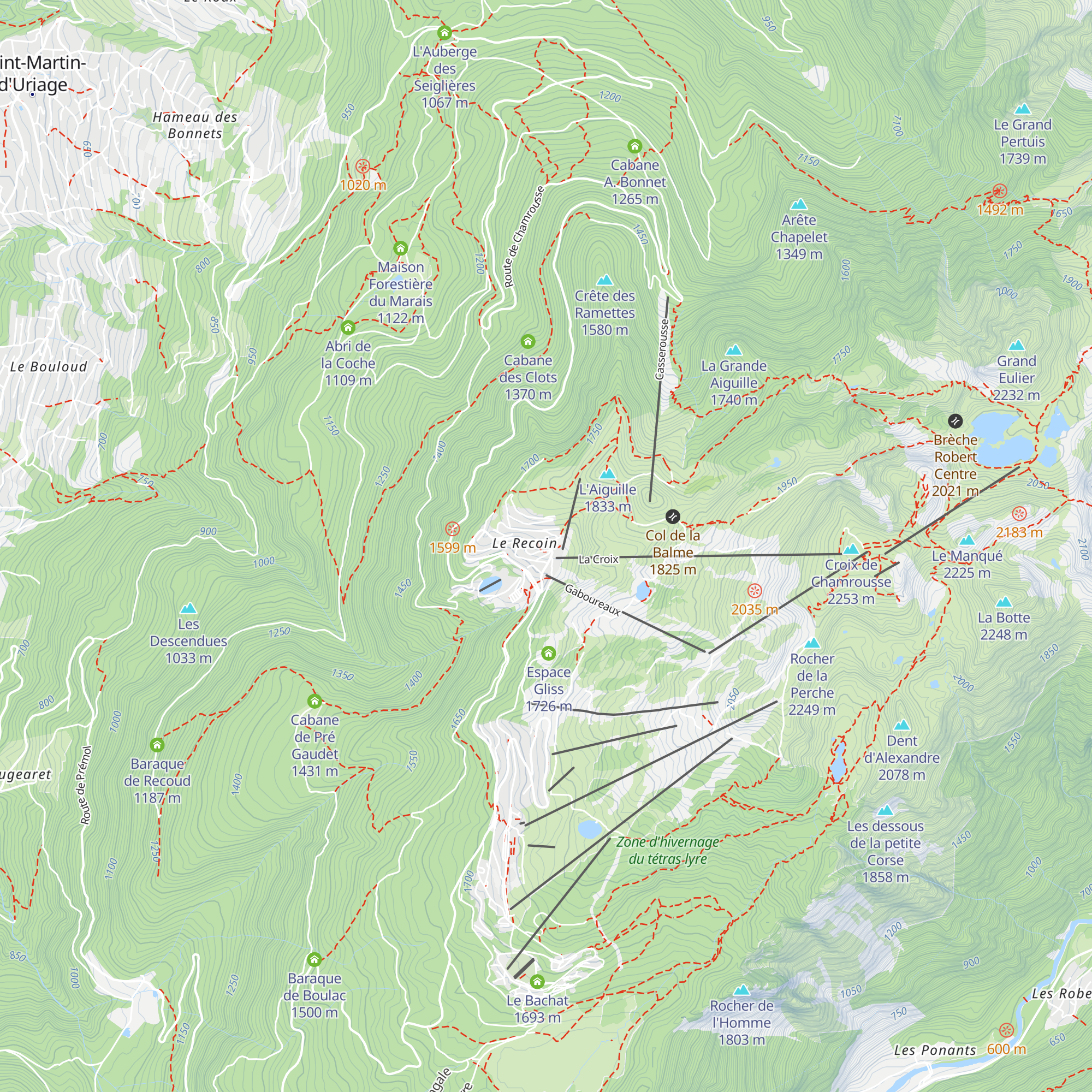 L'Écureuil map