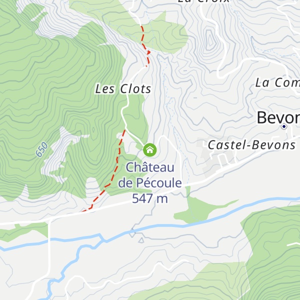 Map of Château de Pécoule