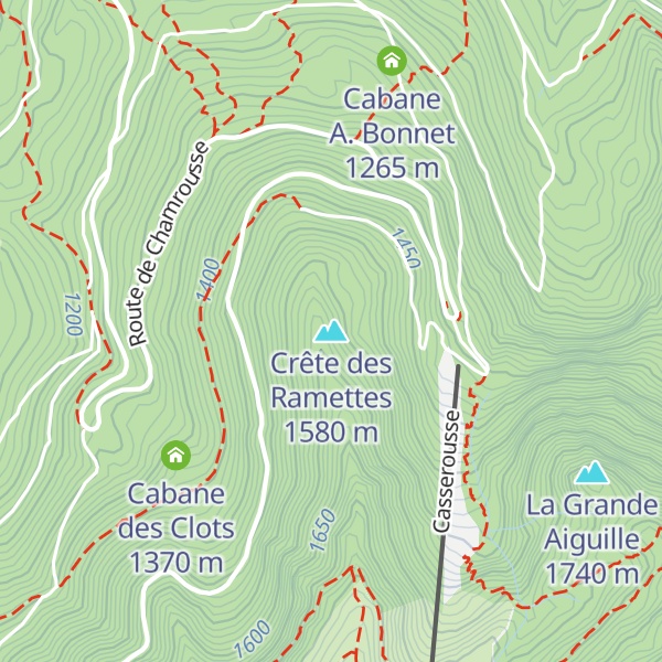 Map of Crête des Ramettes