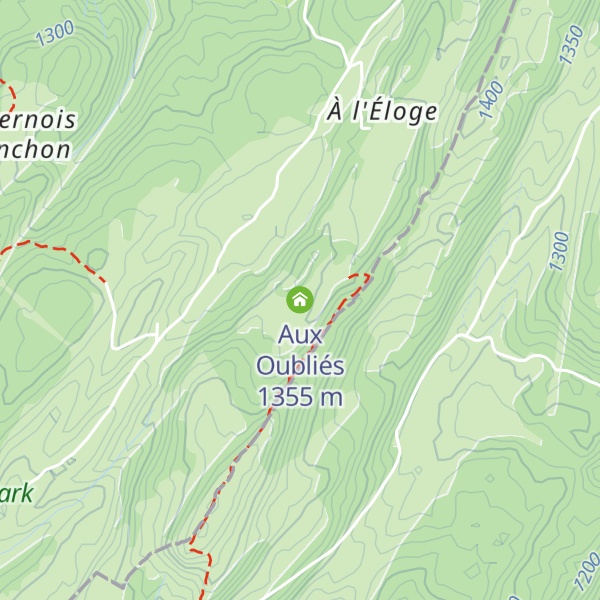 Map of Aux Oubliés