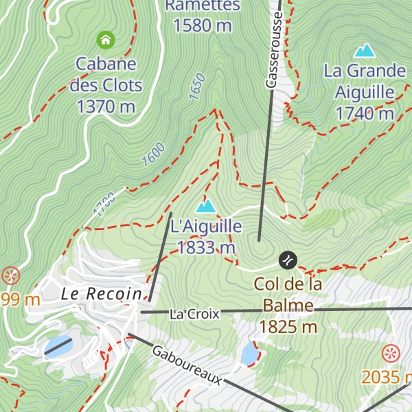 Map of L'Aiguille
