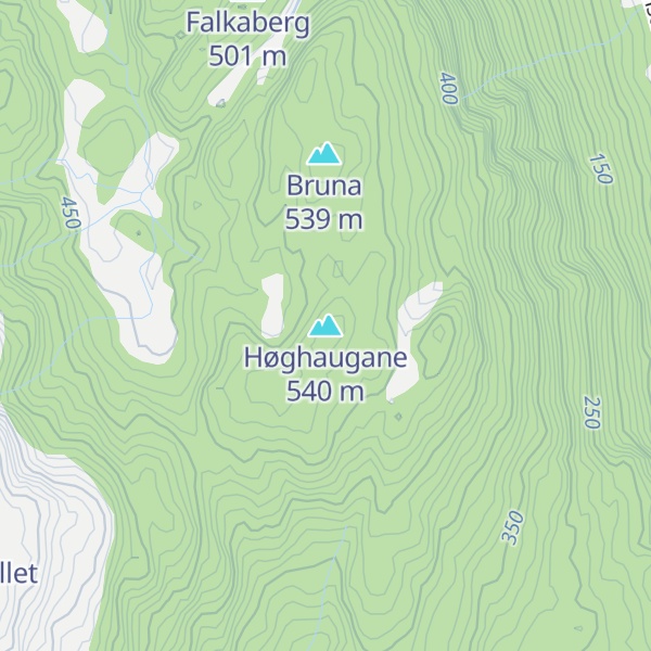 Map of Høghaugane