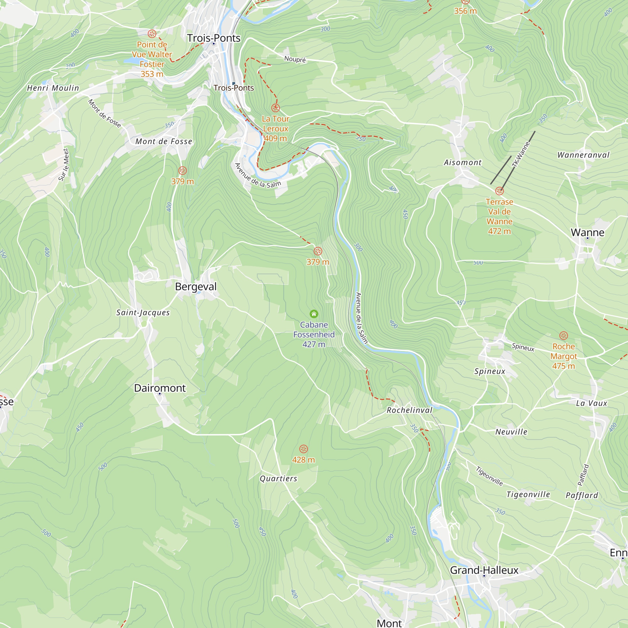 Cabane Fossenheid map