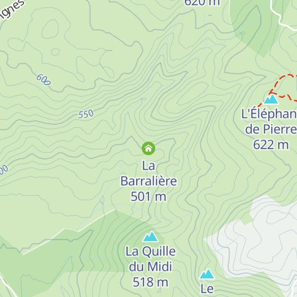 Map of La Barralière