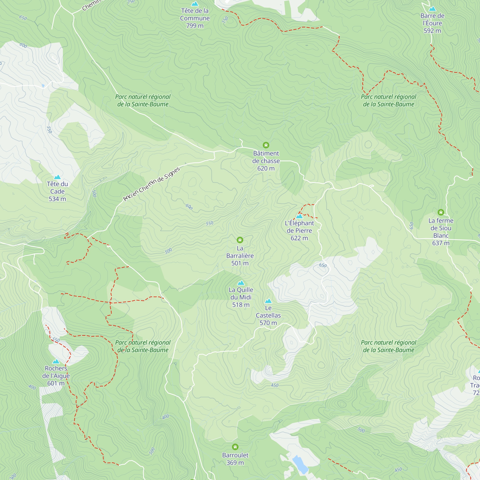 La Barralière map