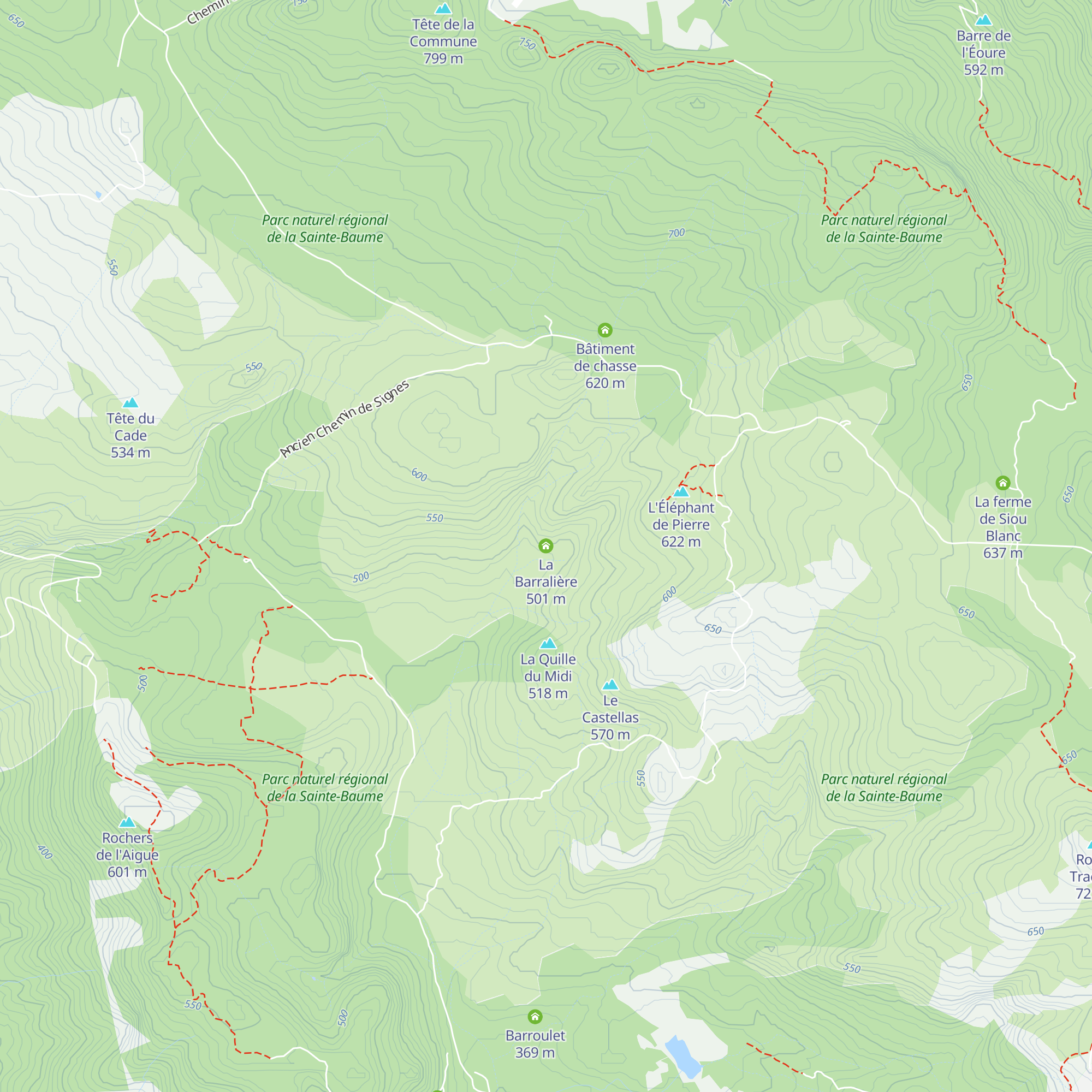 La Barralière map