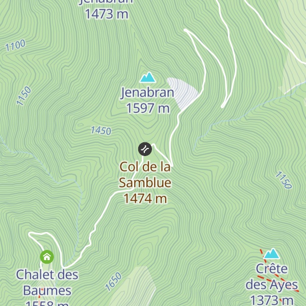 Map of Refuge de la Samblue