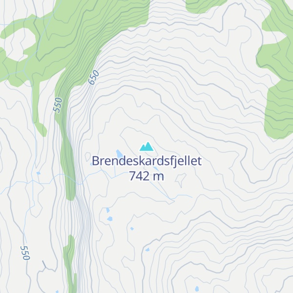 Map of Brendeskardsfjellet