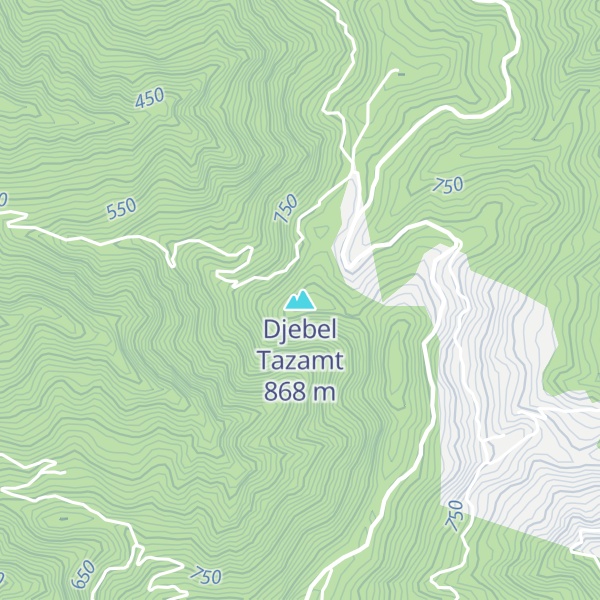 Map of Djebel Tazamt