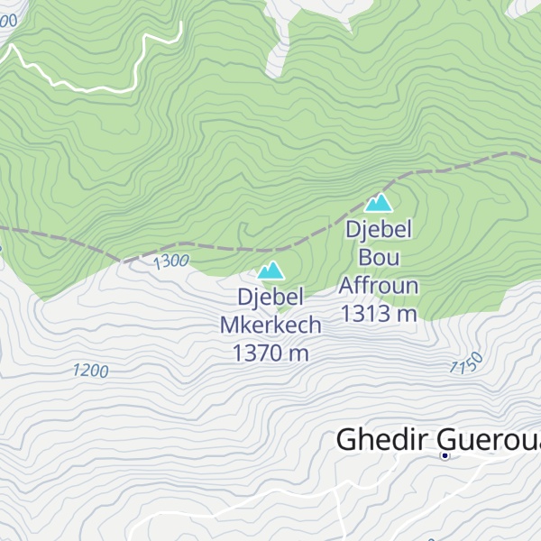 Map of Djebel Mkerkech