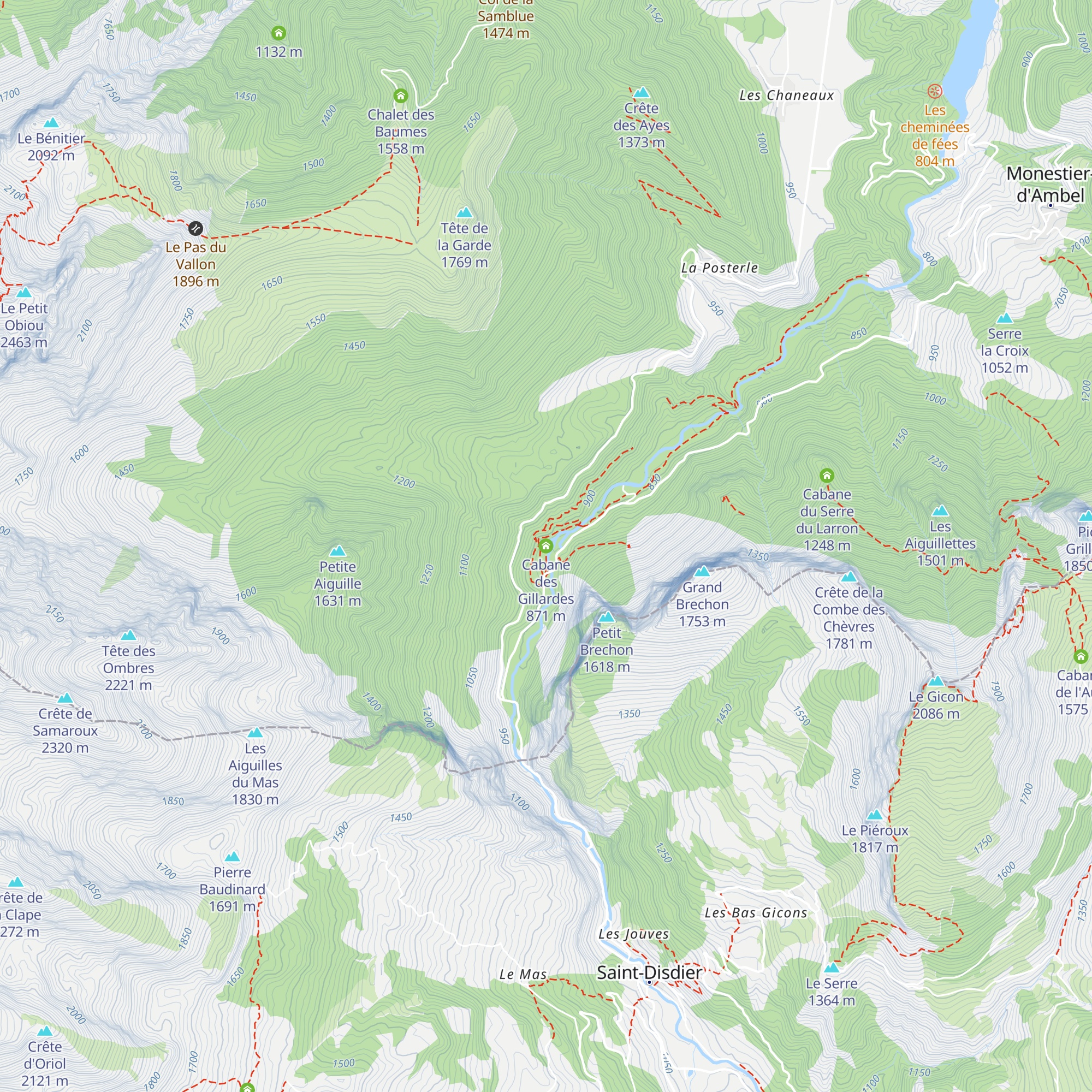 Cabane des Gillardes map