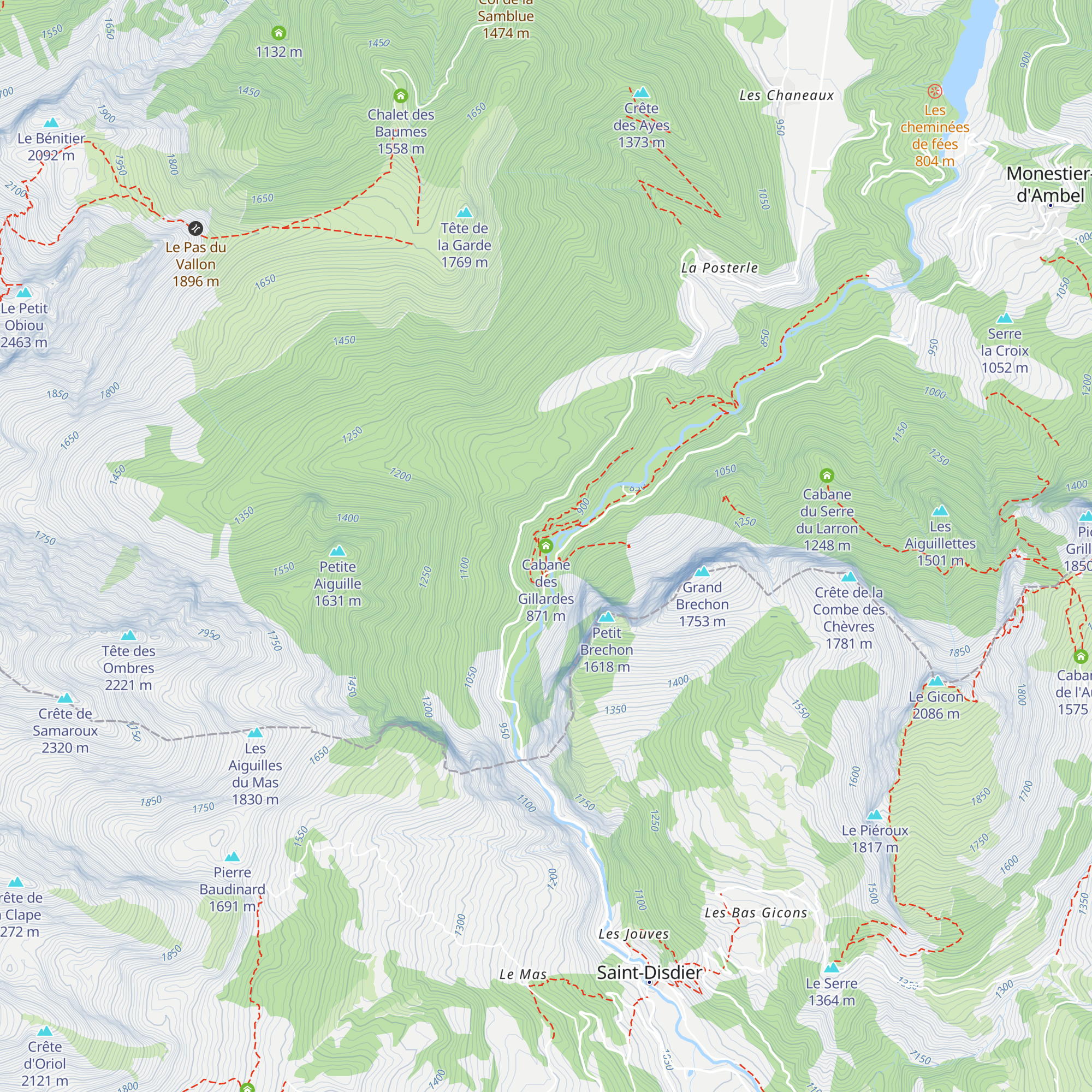 Cabane des Gillardes map