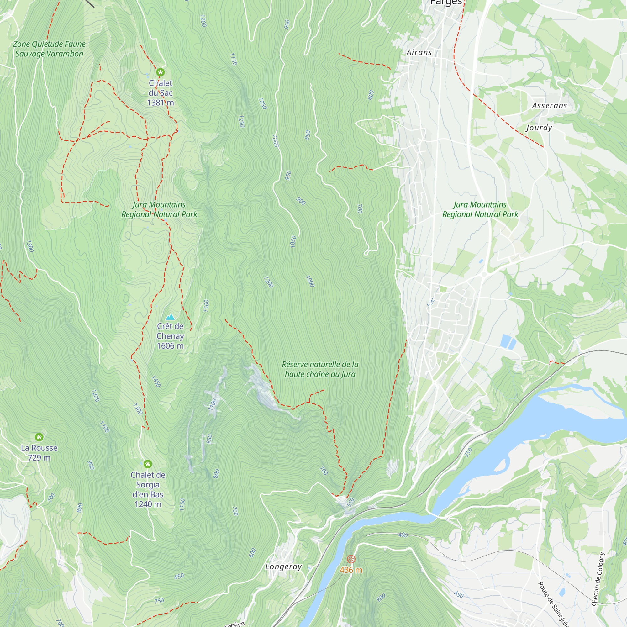 Cabane de la montée au chalet Bizot map