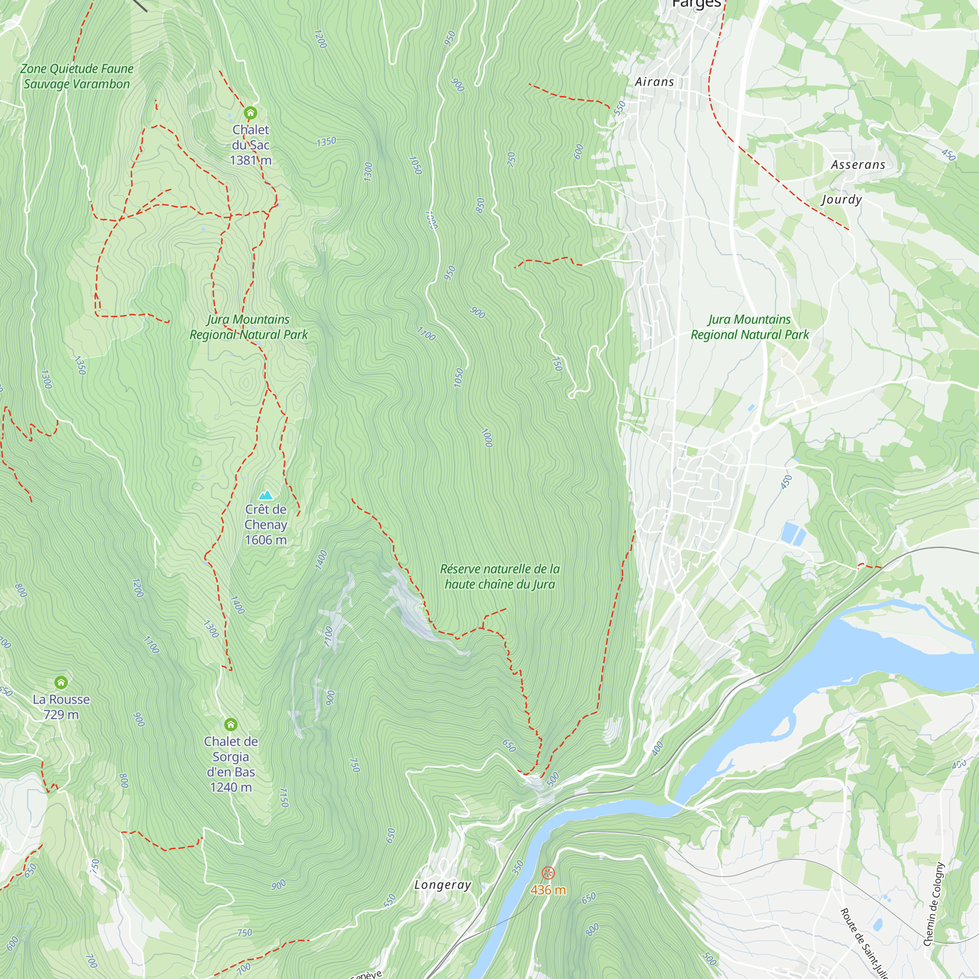 Cabane de la montée au chalet Bizot map