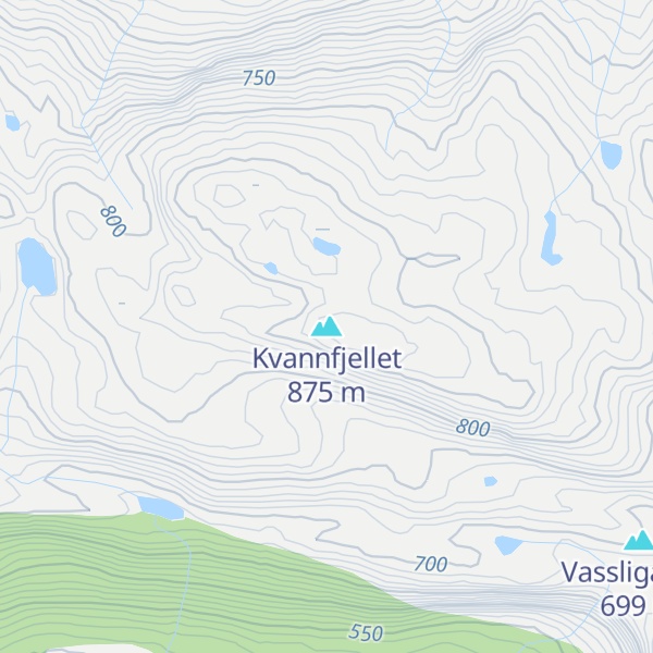 Map of Kvannfjellet