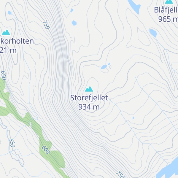Map of Storefjellet