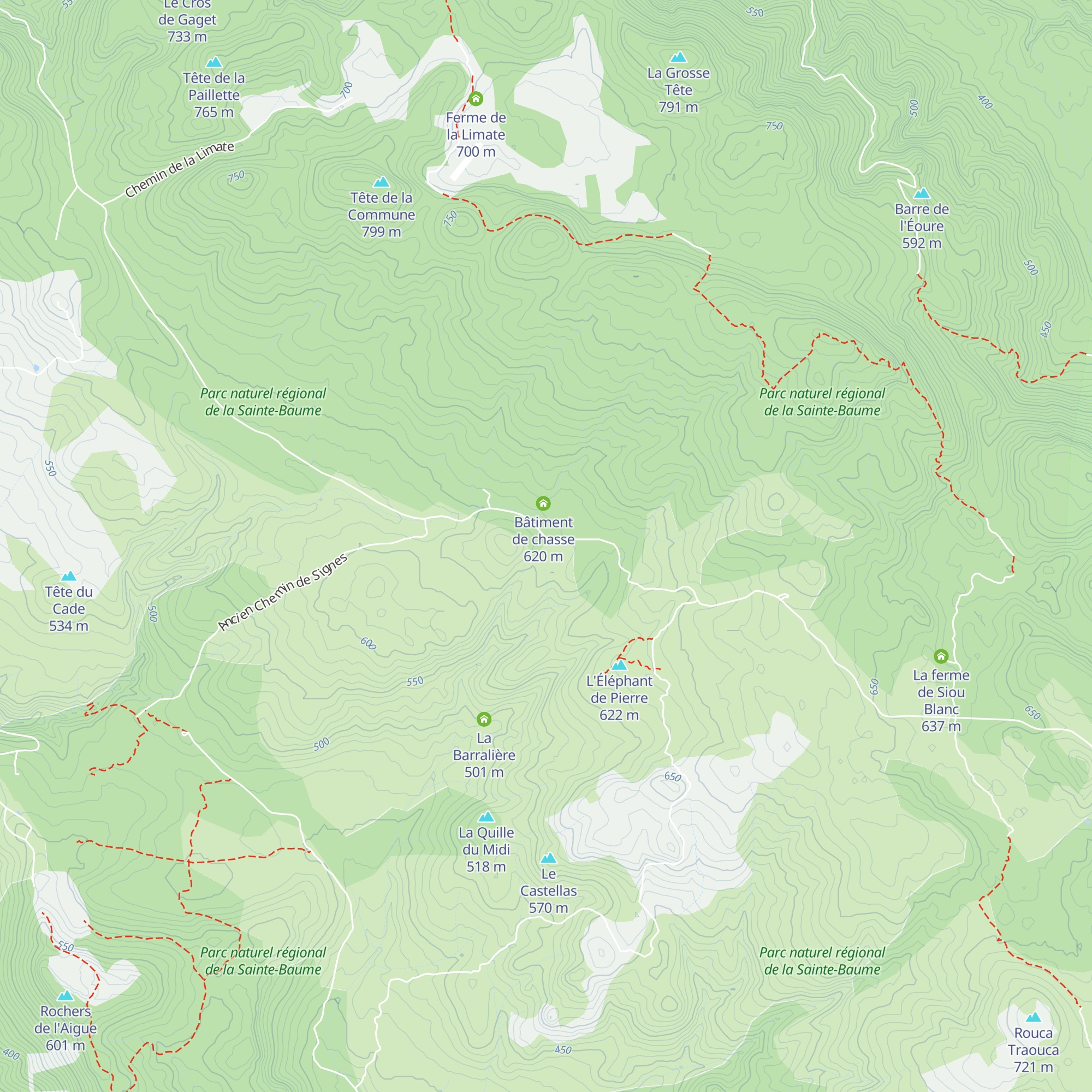 Les Cuillerets map