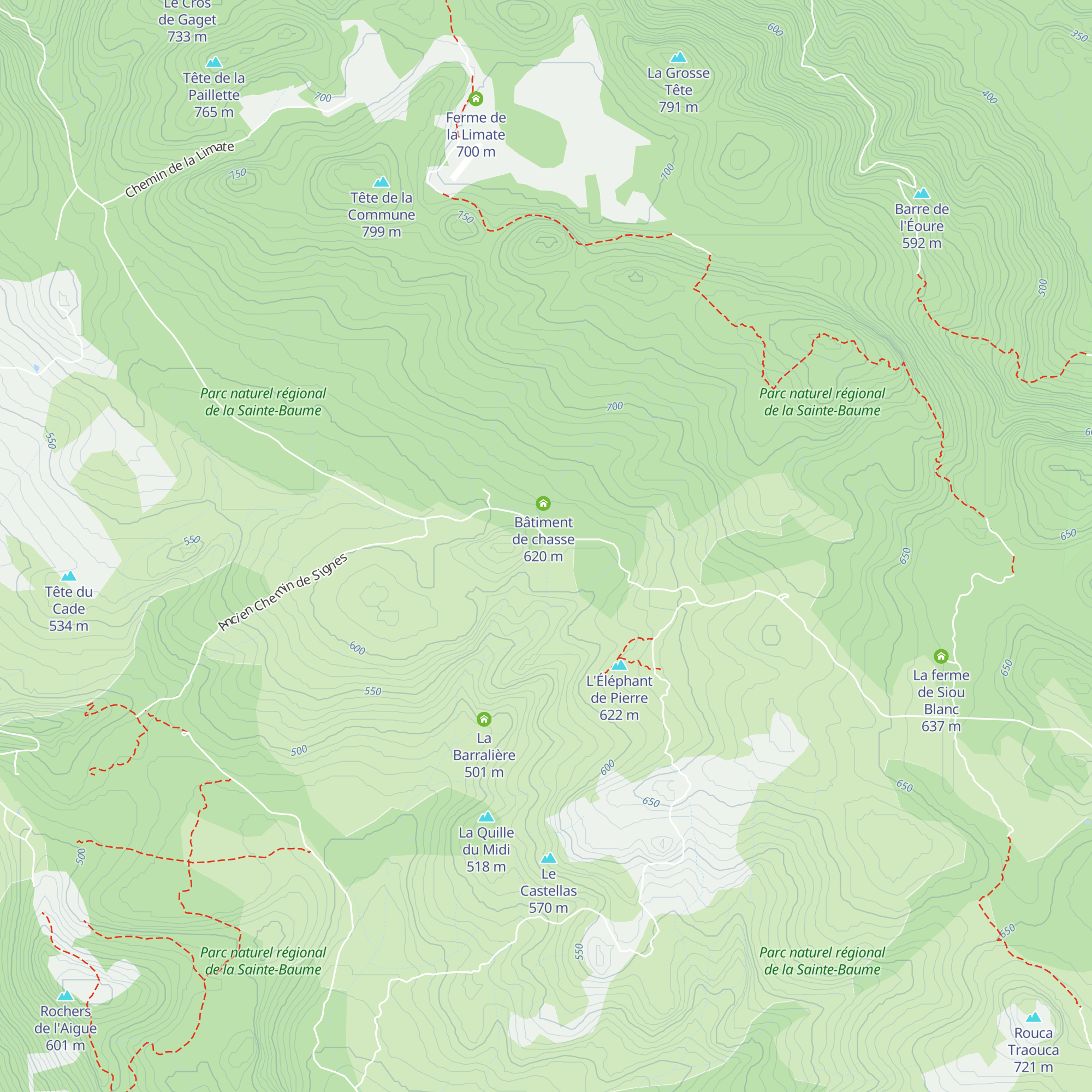 Les Cuillerets map