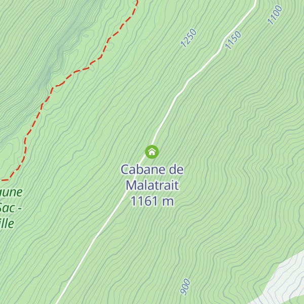 Map of Cabane de Malatrait