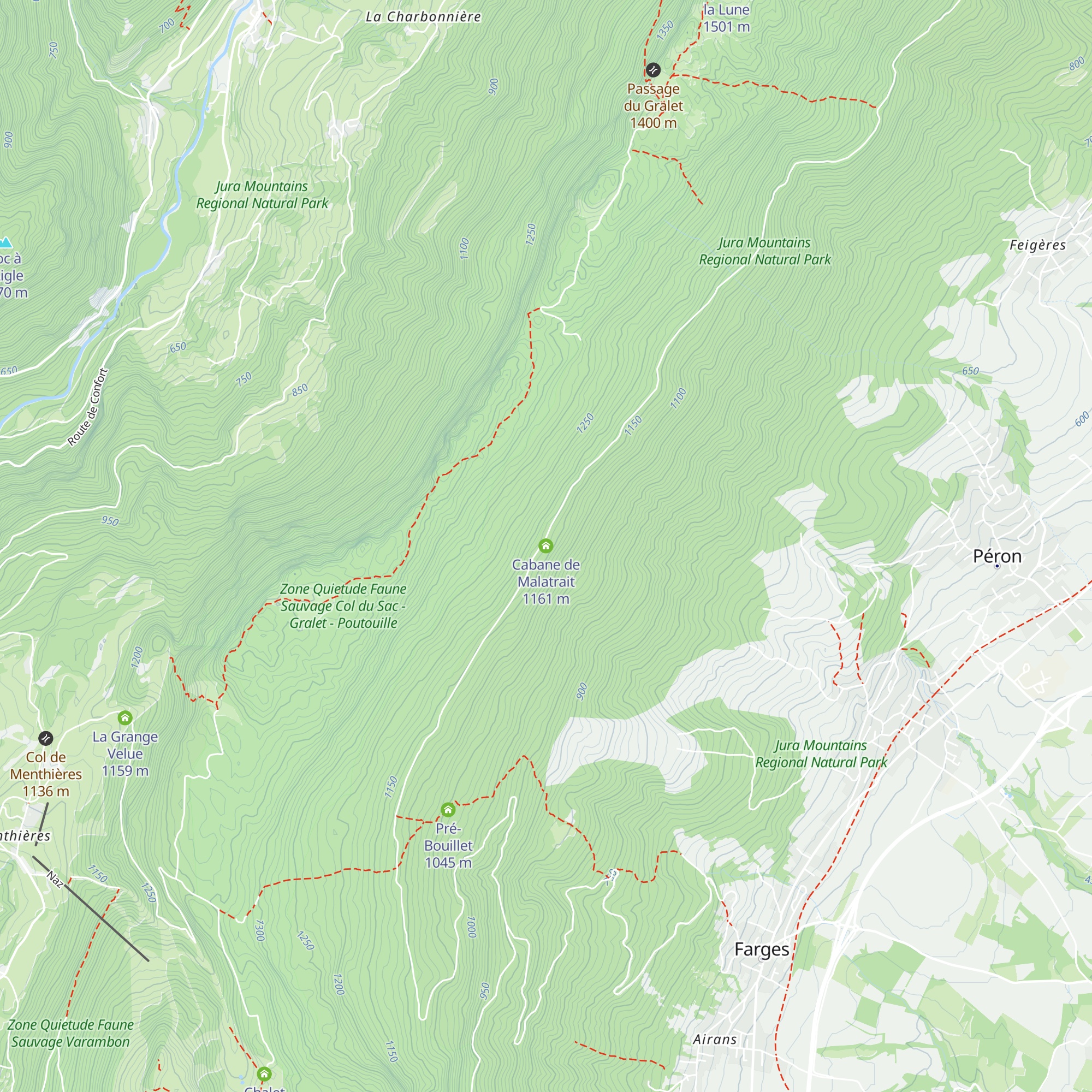 Cabane de Malatrait map