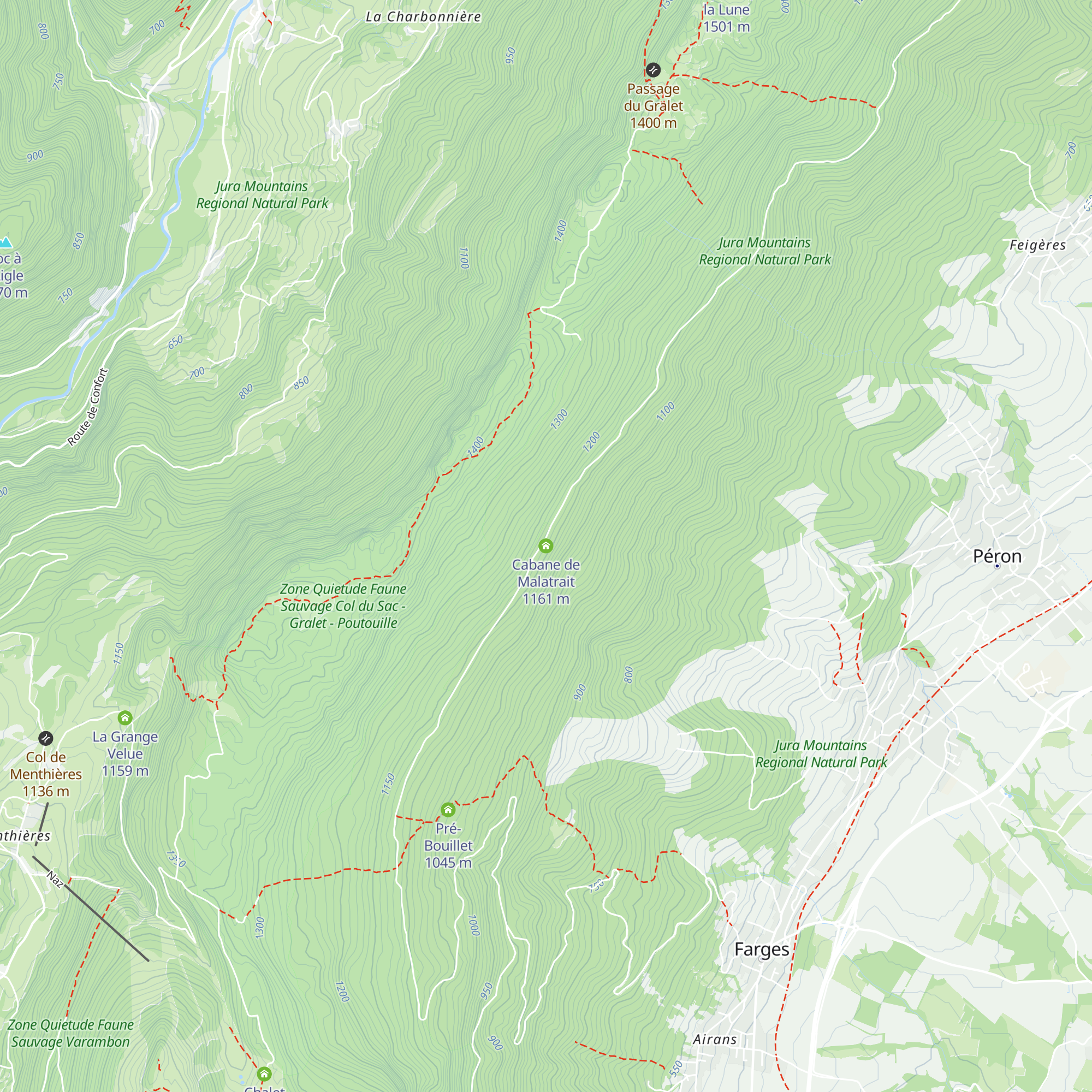 Cabane de Malatrait map