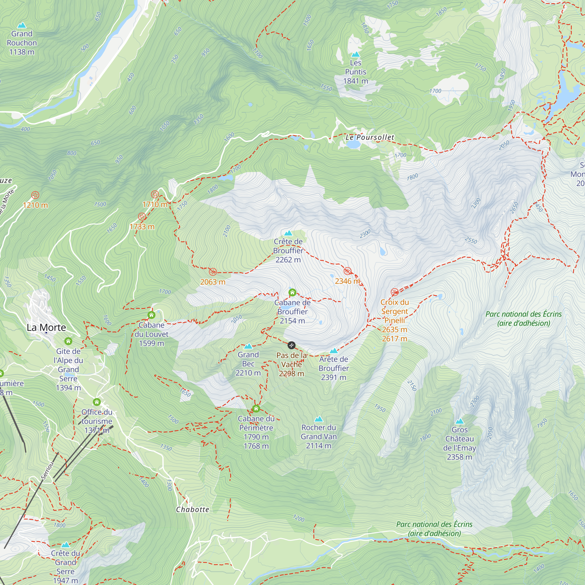 Cabane de Brouffier map